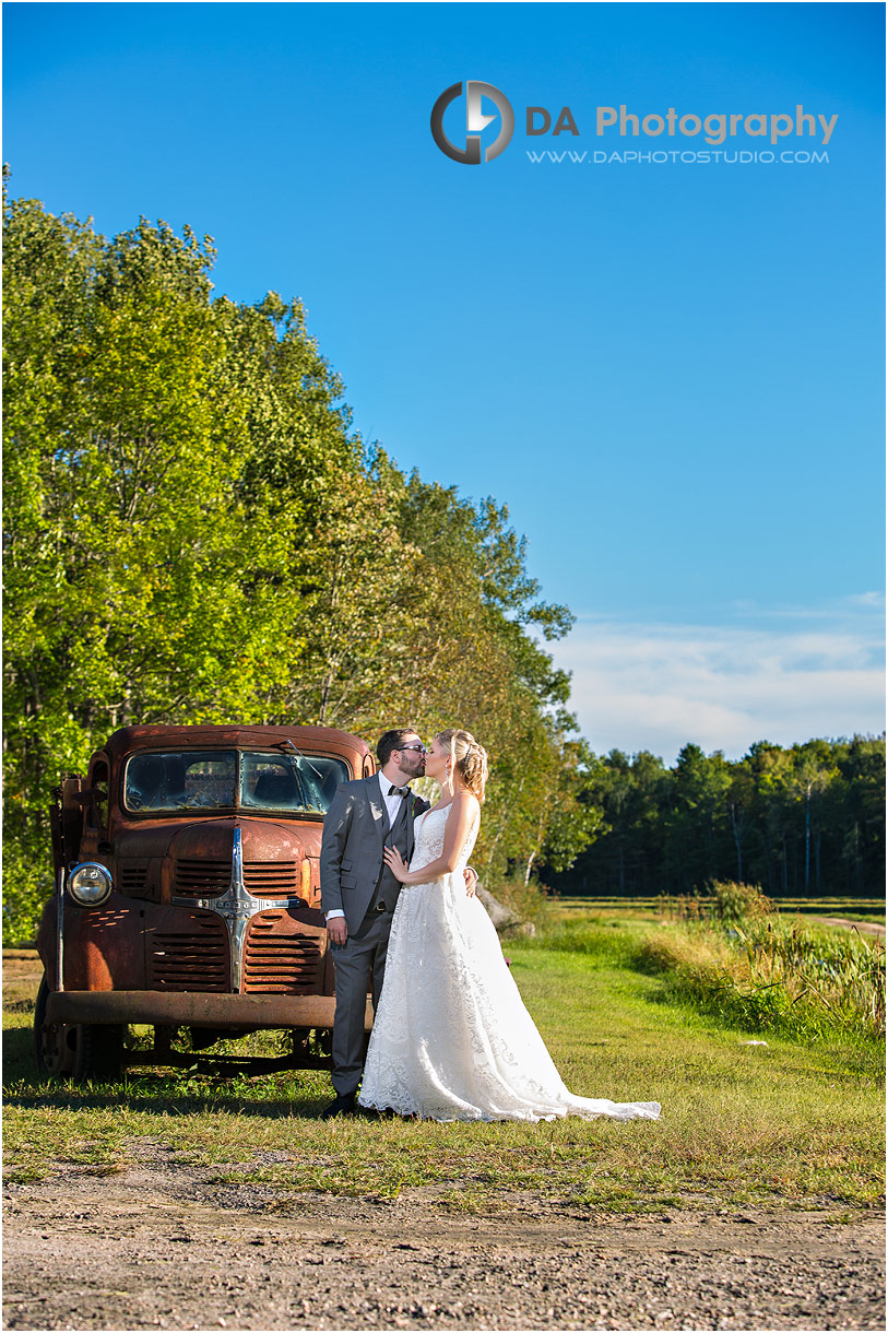 Wedding photos at Bride at Muskoka Lakes farm and winery