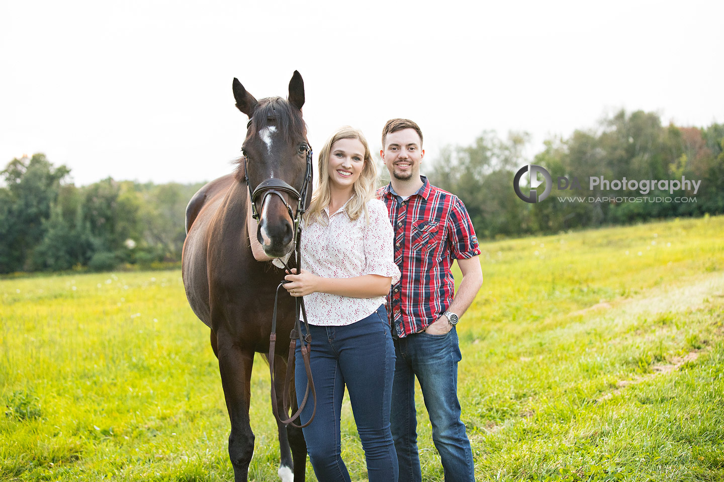 Horse Stable Engagement Photo