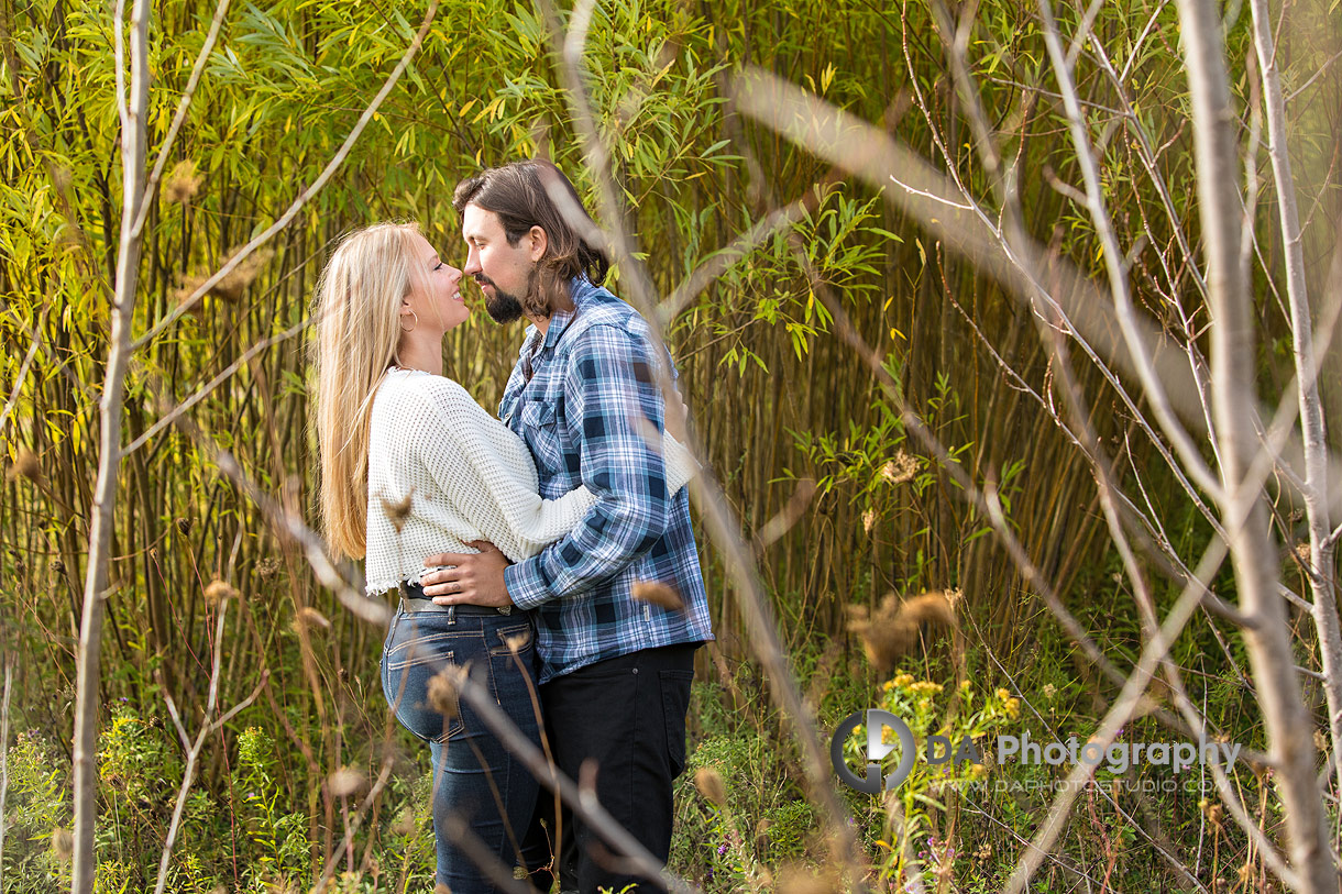 Golden hour engagement in Guelph
