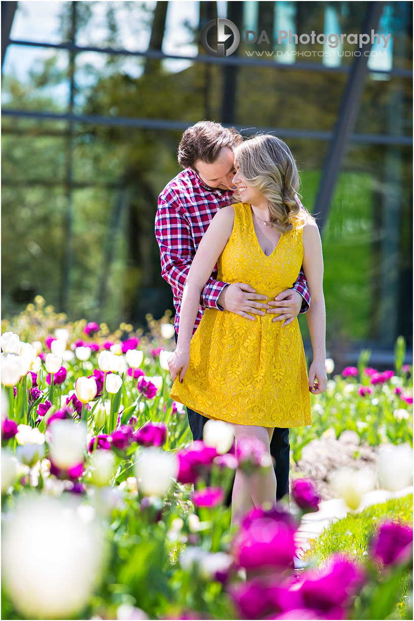 Engagement Photo at Rock Garden in Burlington