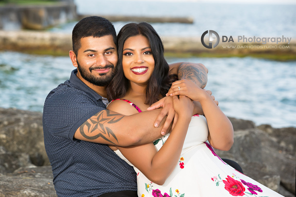Intimate engagement photos in Oakville