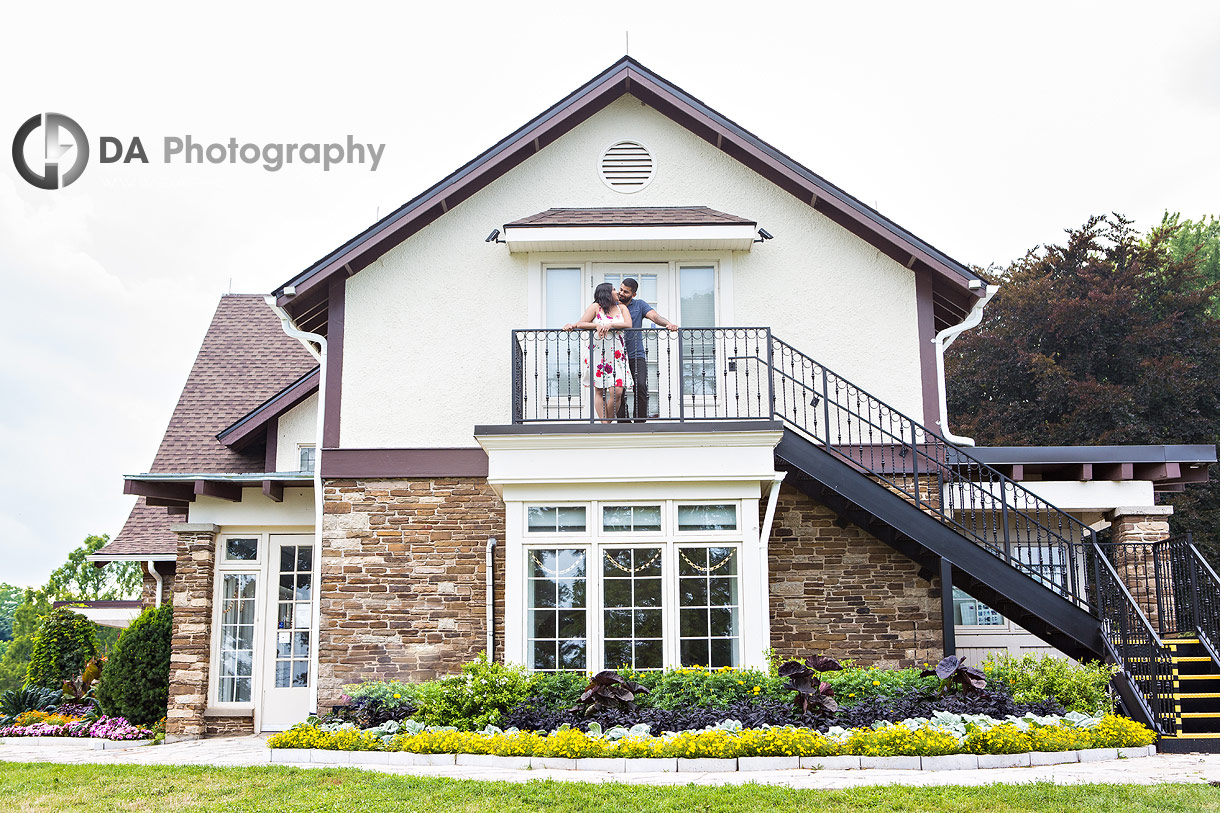 Intimate engagement photo at Gairloch Gardens