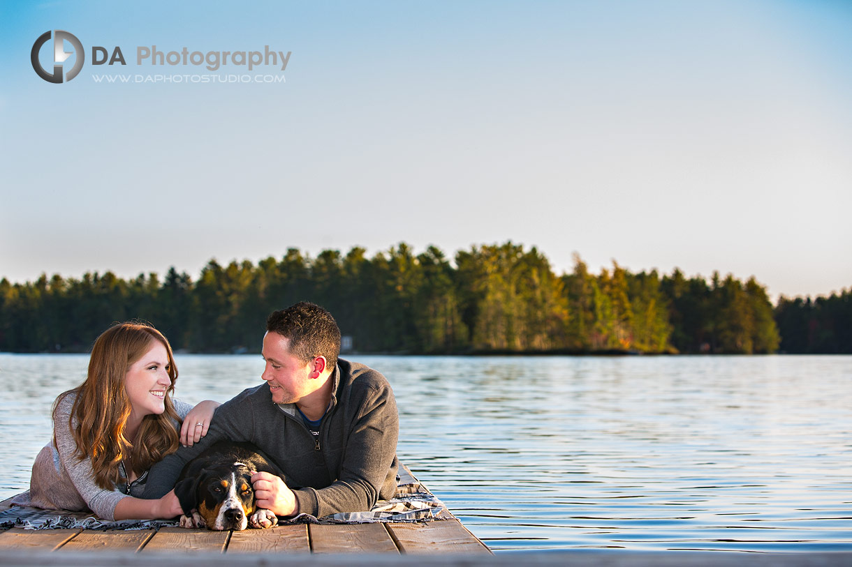 Muskoka engagements by the lake