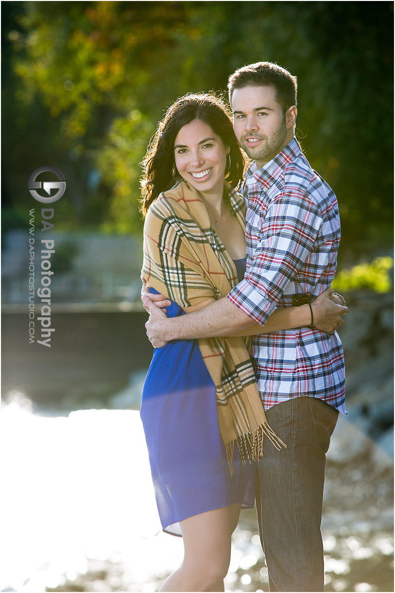 Sunset engagement picture in Burlington