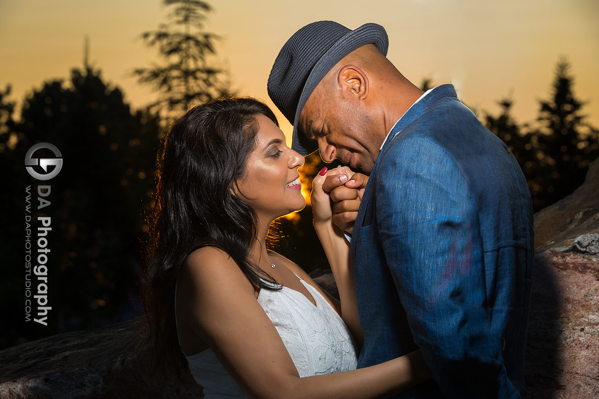 Engagement photos at sunset in Etobicoke