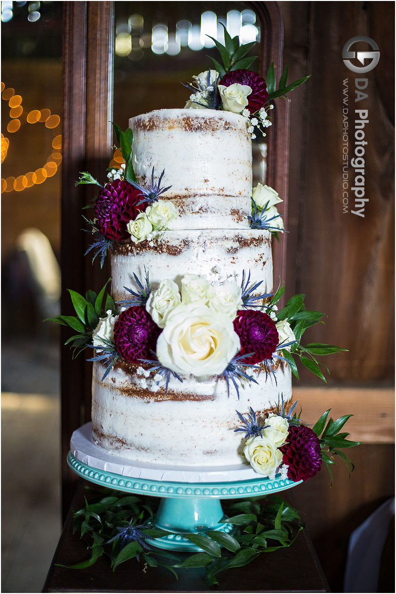 Reception at Barn wedding