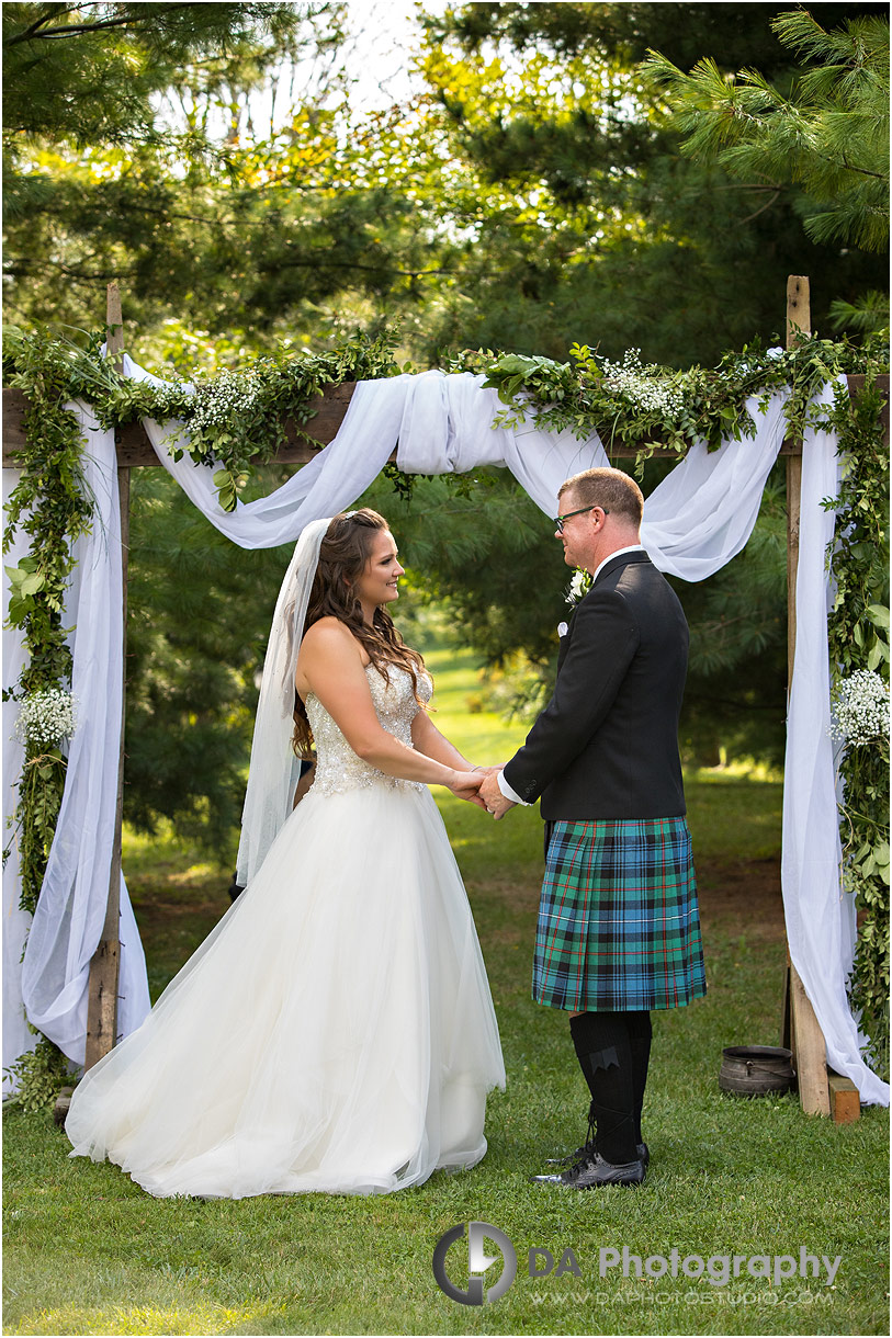 Wedding Ceremony on a farms in Brantford