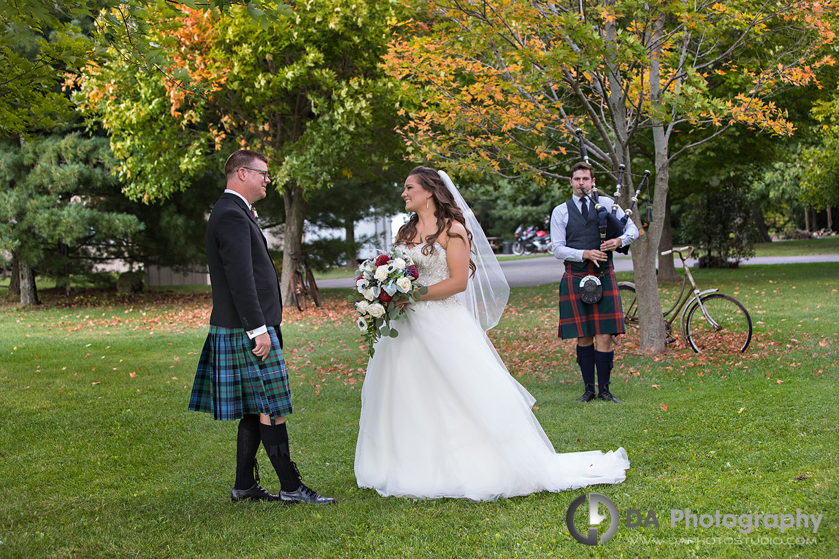 Wedding on as farm