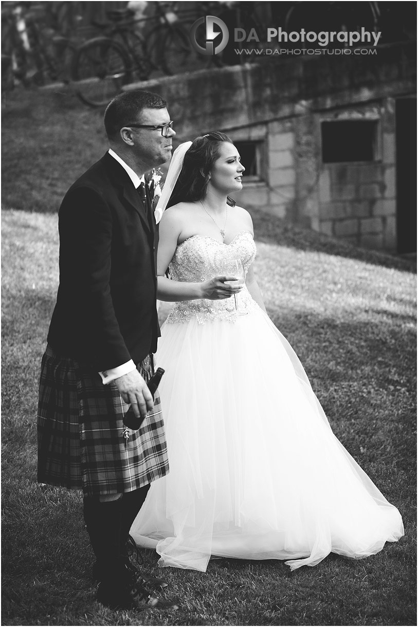 Bride and Groom at Barn wedding