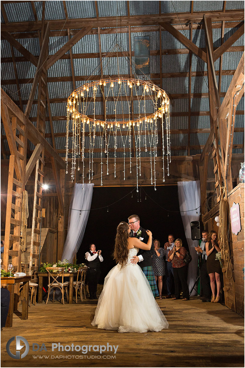 Reception at Barn weddings