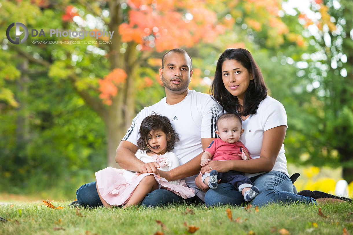 Family outdoor photos in fall