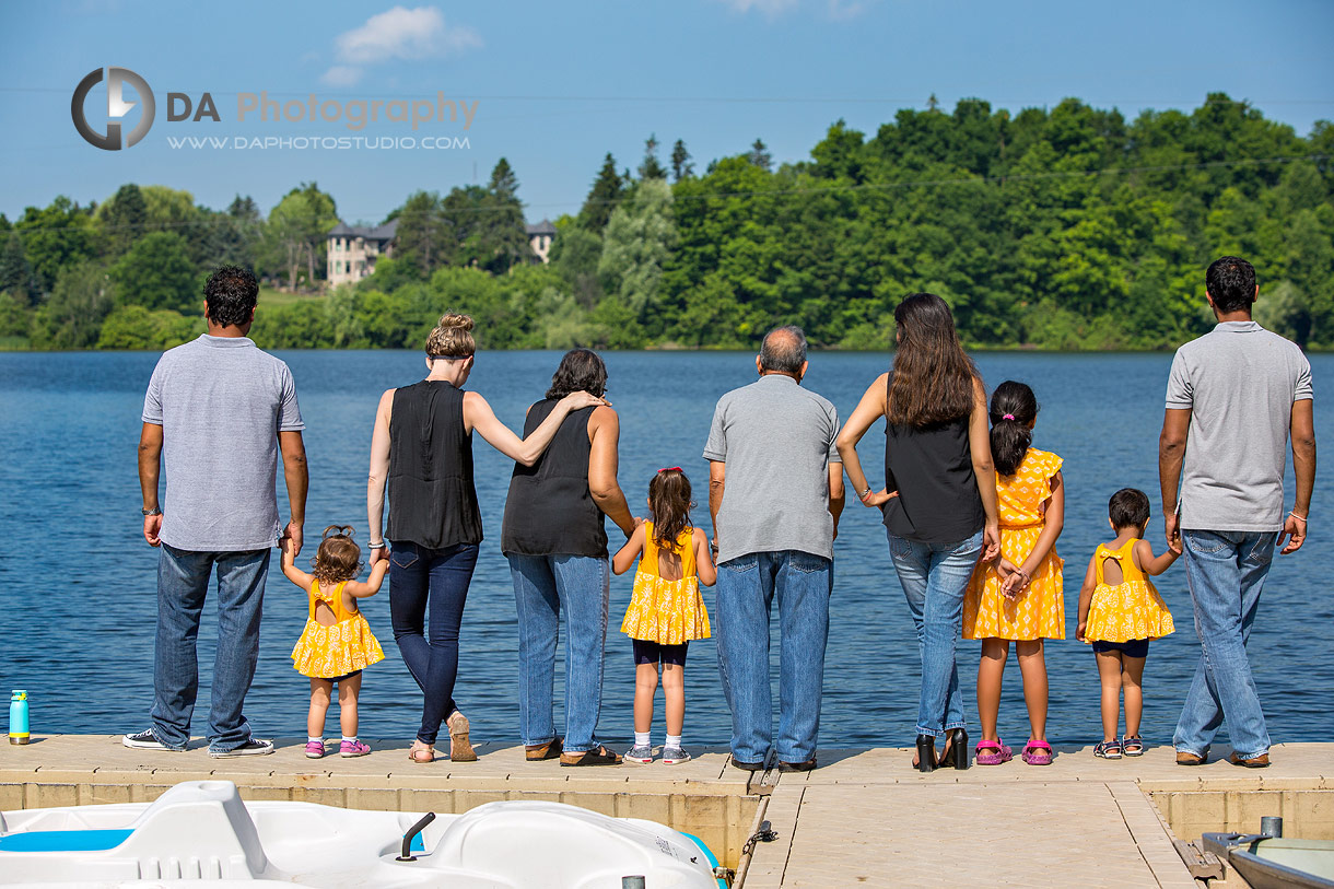 Photos at the dock at Heart Lake Conservation Area