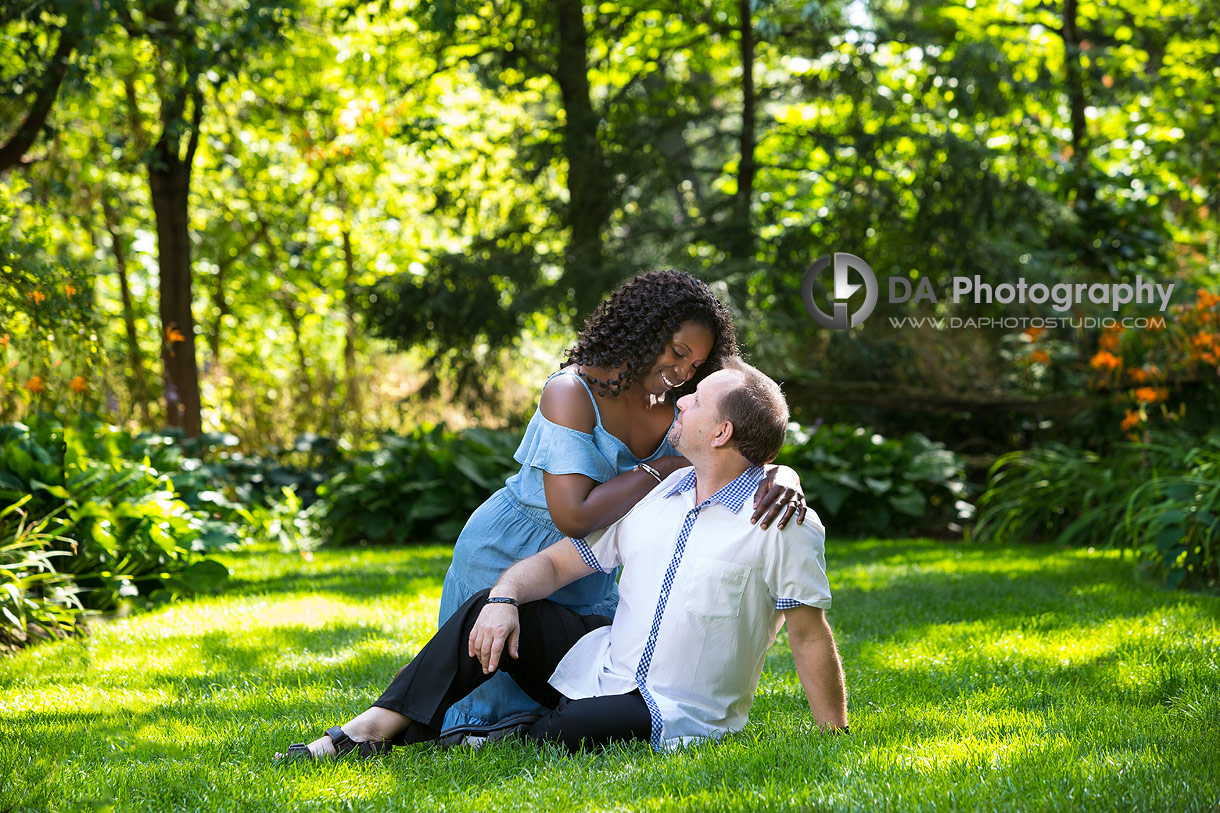 Garden Engagement photos in Mississauga