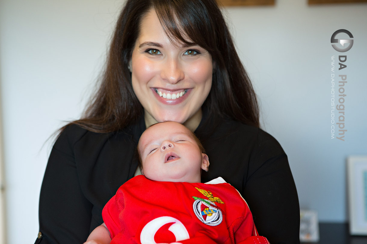 Baby photos with Portuguese football jersey