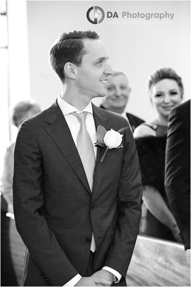 Groom at Church wedding