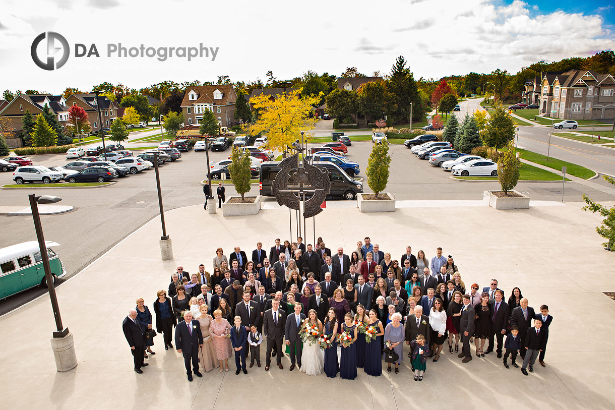 Church Wedding Ceremony group photo