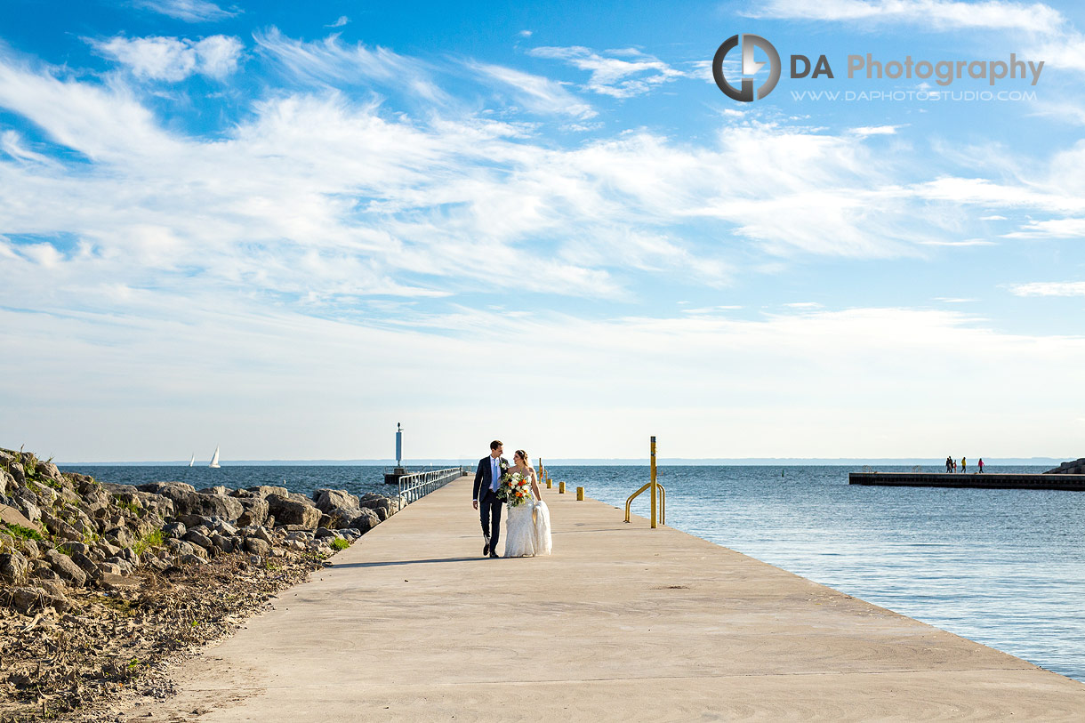 Bride and Groom at Oakville Harbour