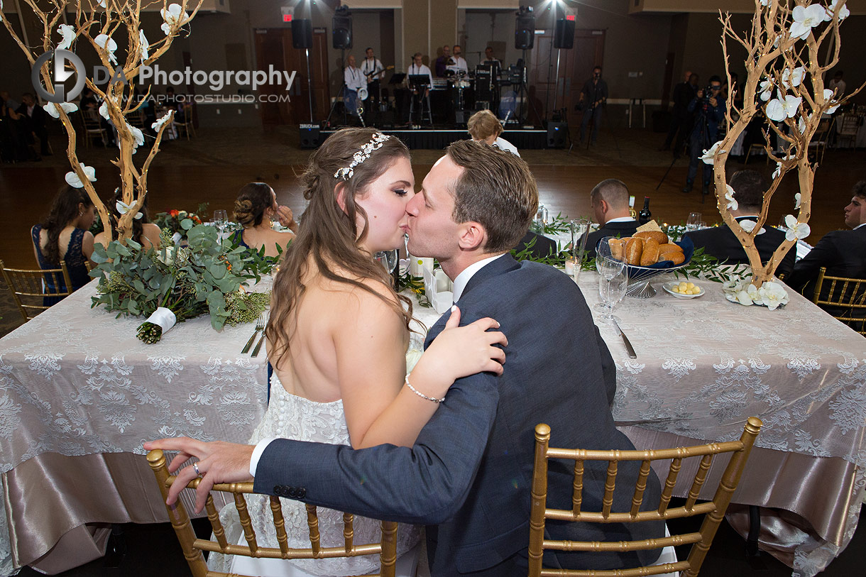 Bride and Groom at St. Joseph’s Banquet Hall