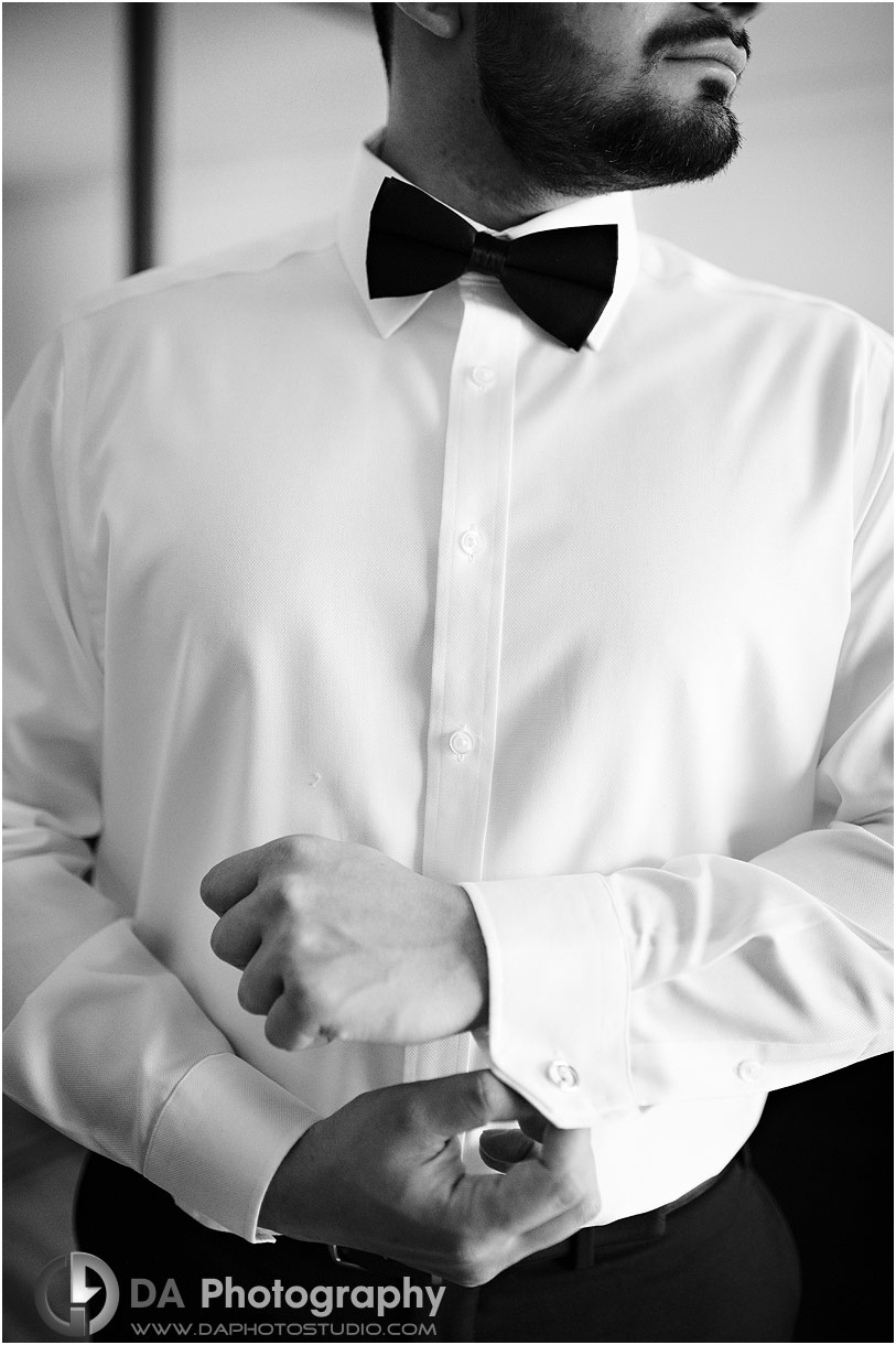 Groom at Hazelton Manor wedding