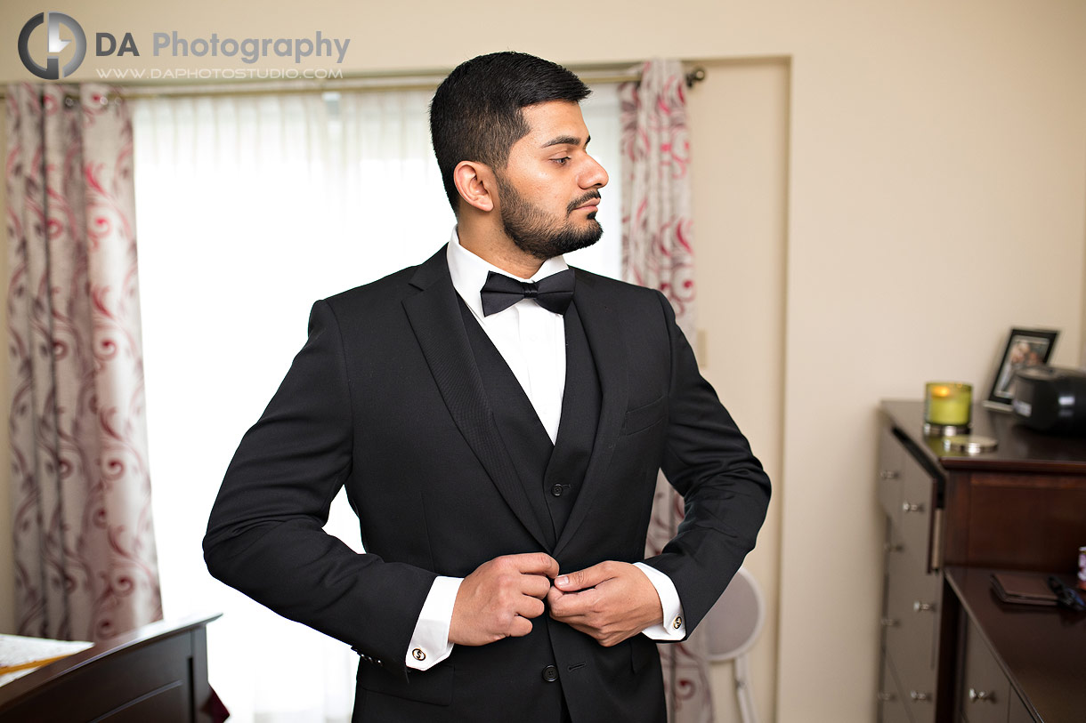 Groom at Hazelton Manor weddings