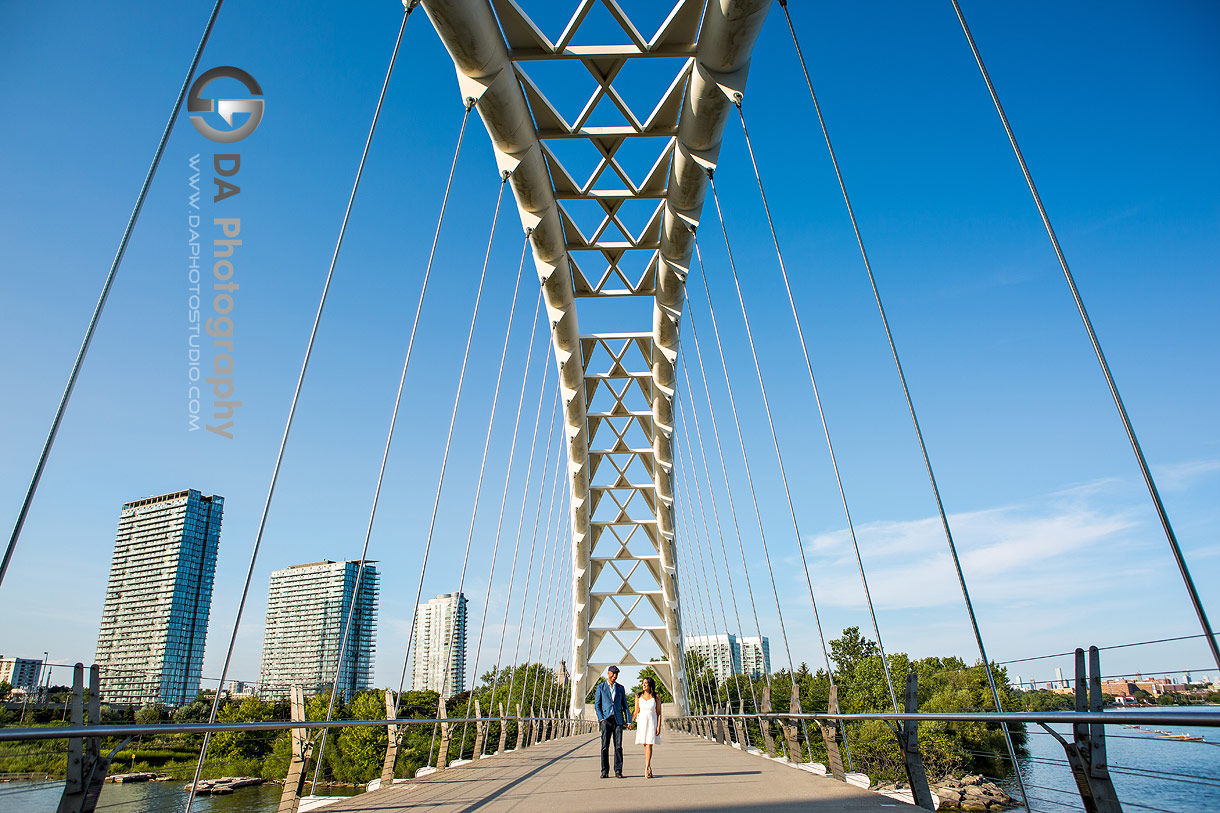 Arch Bridge Humber Bay Park Engagements in Toronto