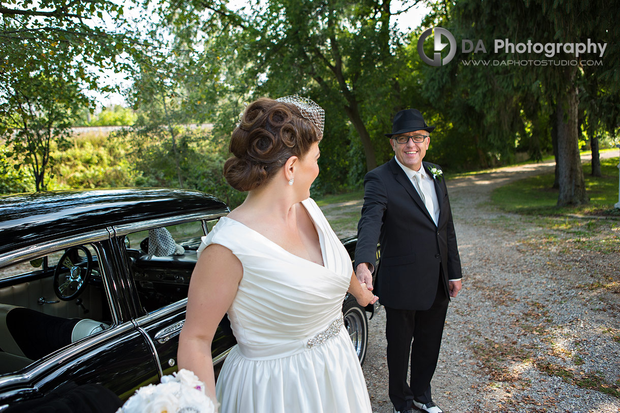 Vintage wedding photo by Chevrolet 57'