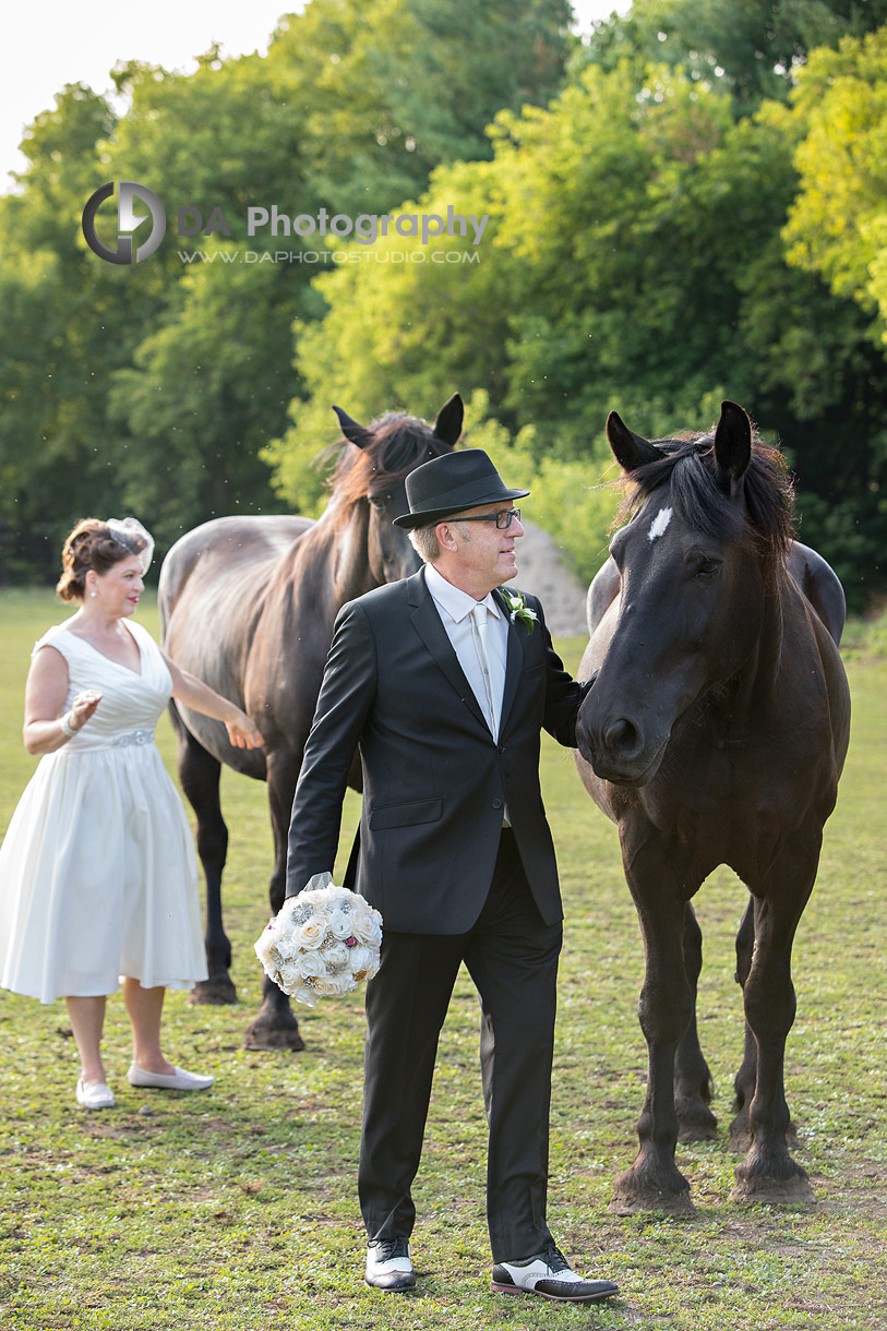 Vintage Wedding Photos with horses