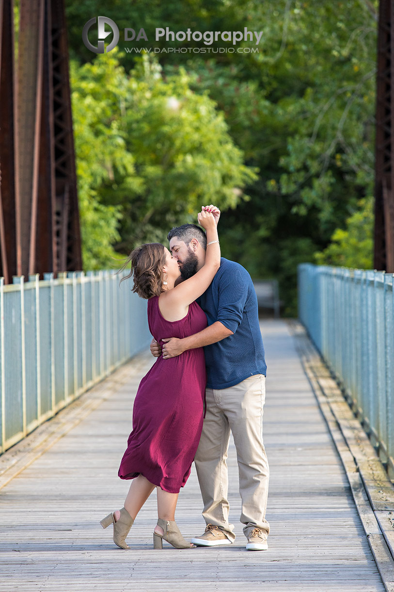 Intimate engagement photos at the bride in Simcoe