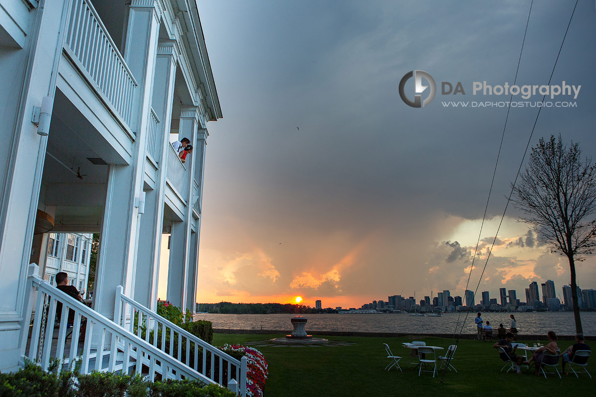 Sunset at Wedding Reception at Royal Canadian Yacht Club