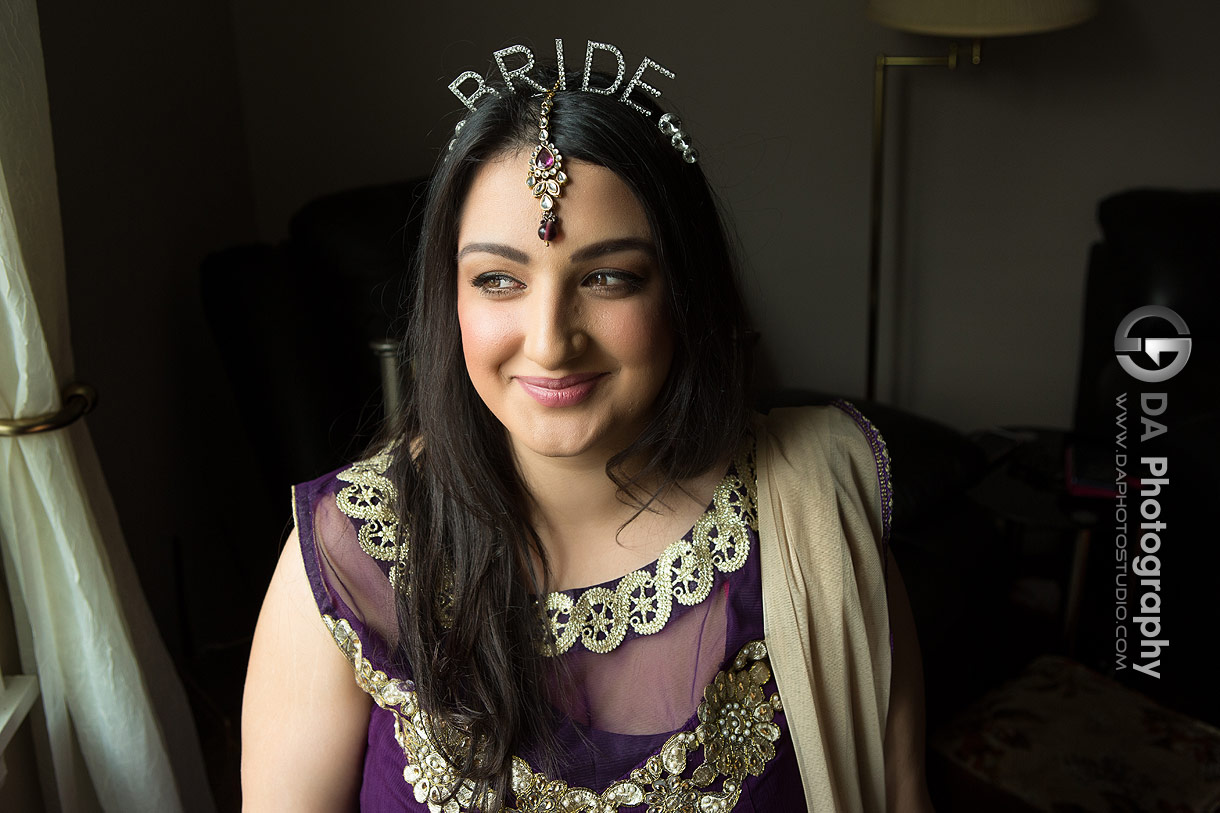 Bride at Mehndi wedding ceremony