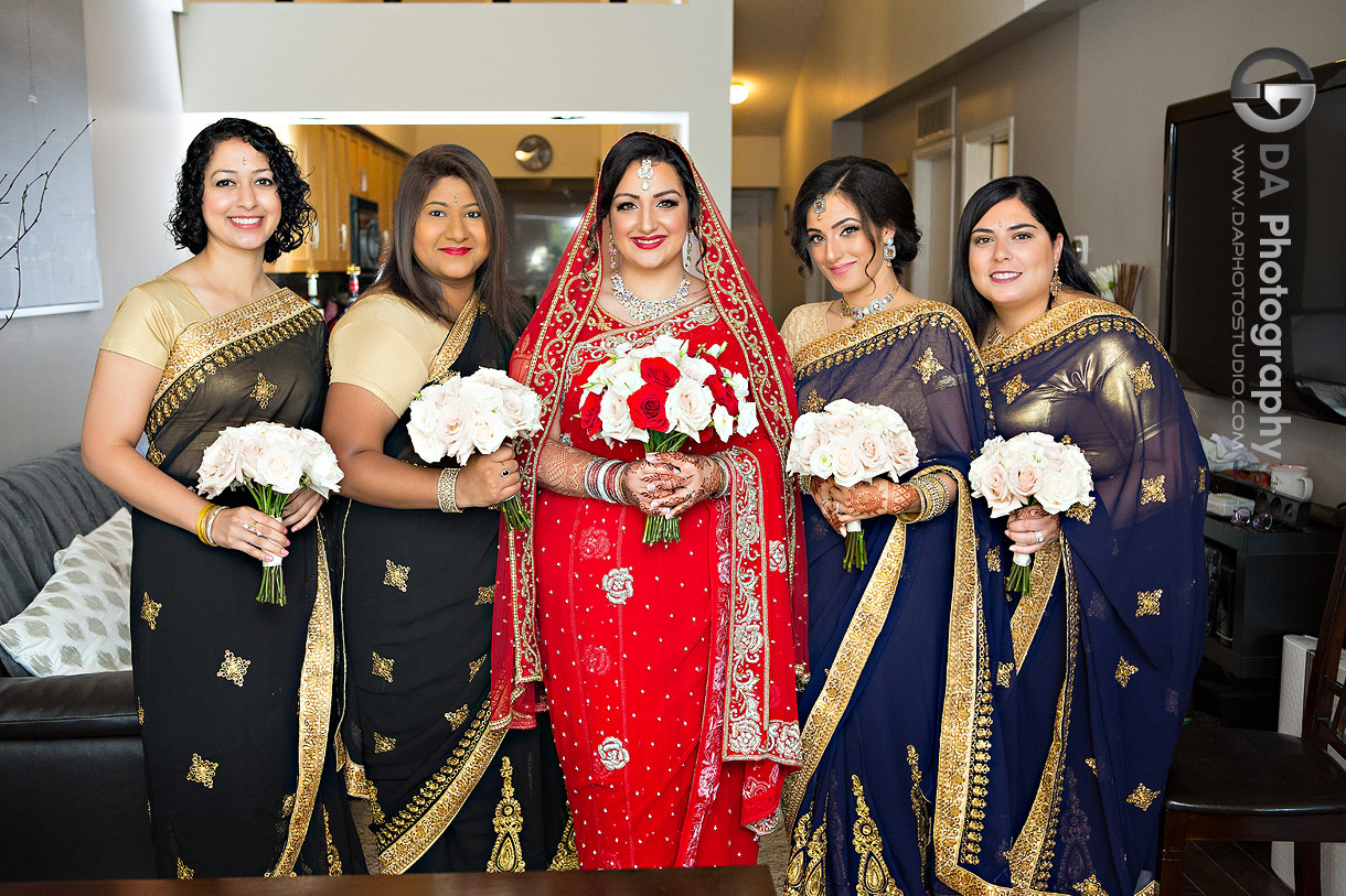 Bridesmaid Dresses at Hindu Temple