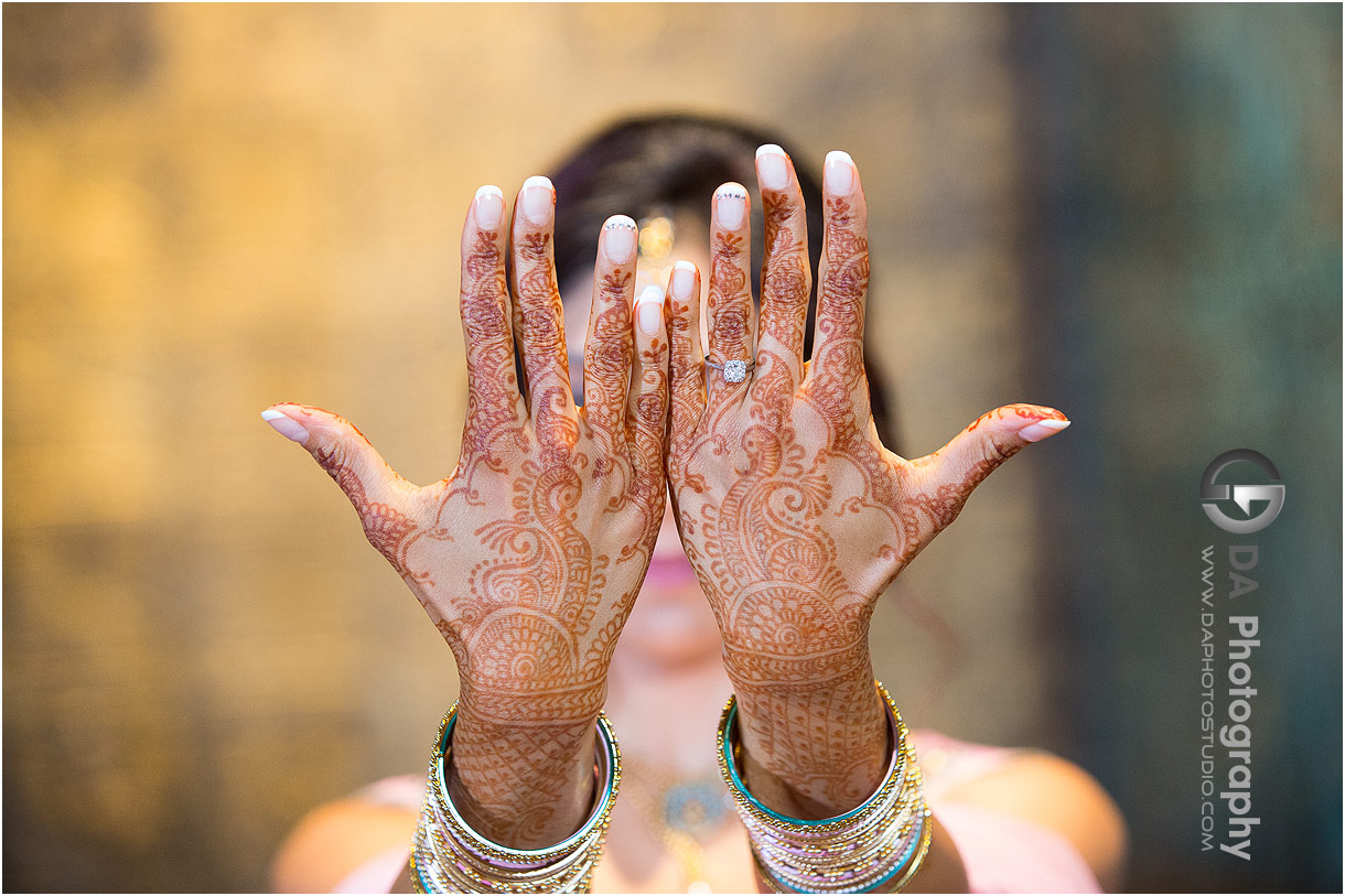 Bride to be with henna stain photos