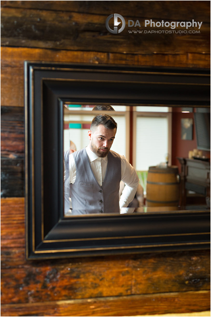 Groom at The Wright's Coach House in Elora