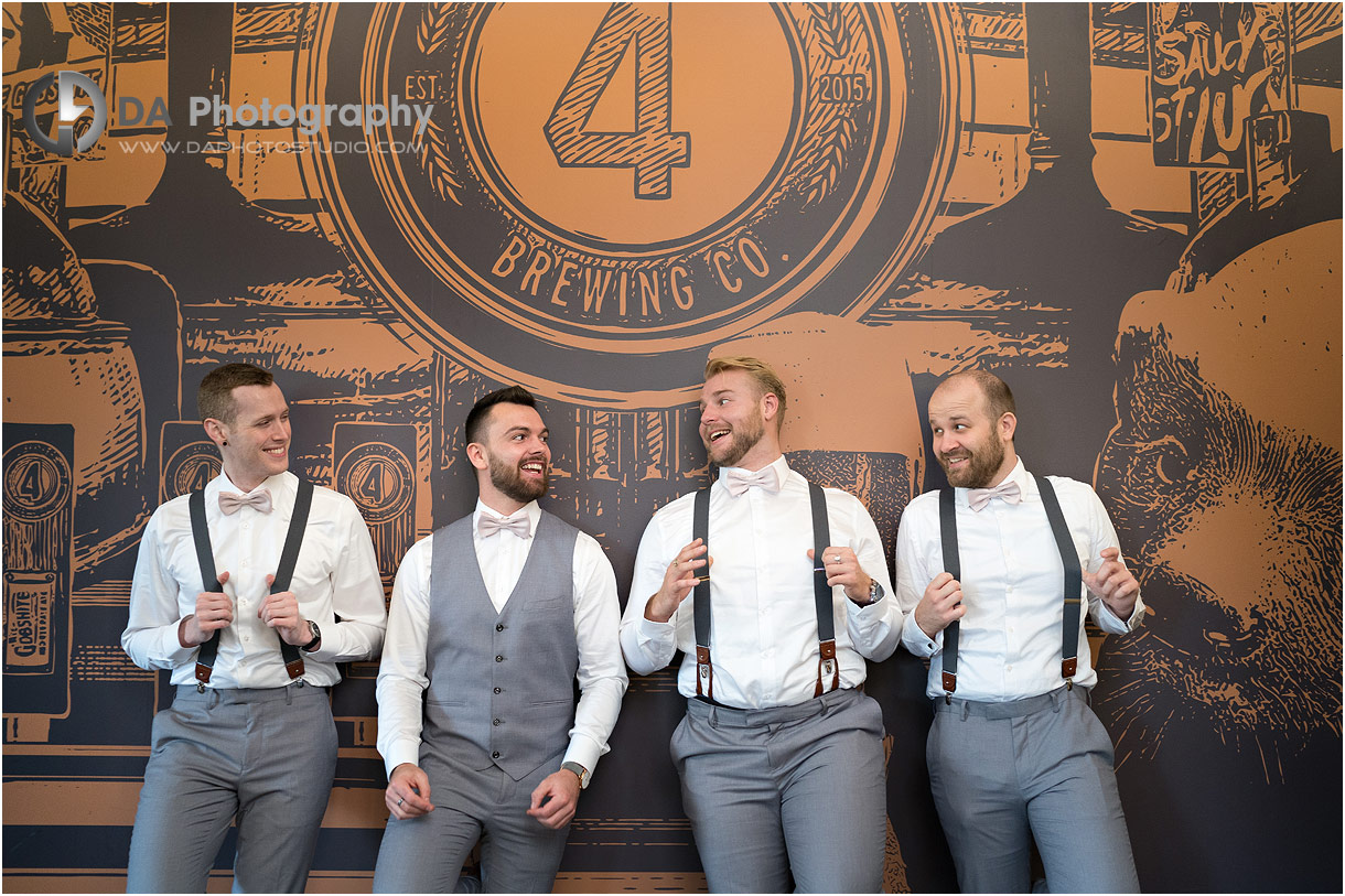 Groomsman at Four Fathers Brewery