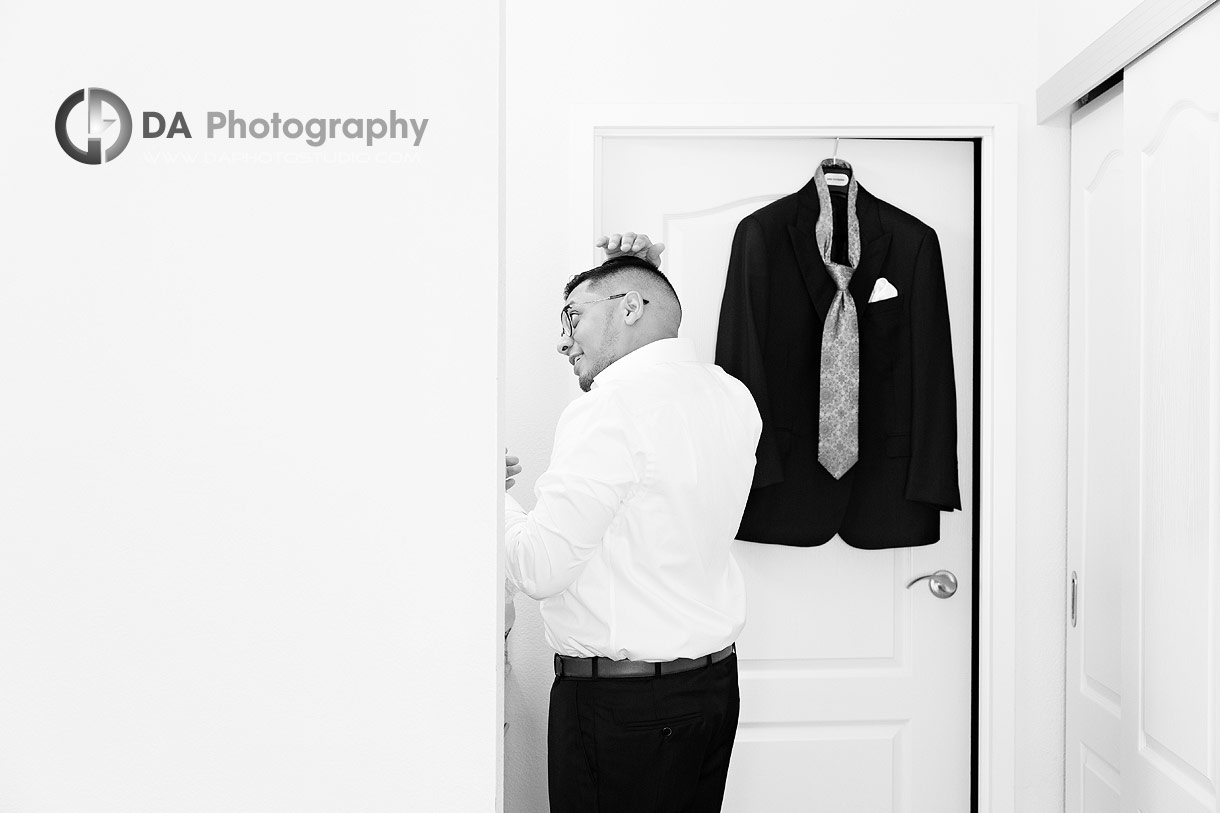 Groom at Bellagio Boutique Event Centre getting ready