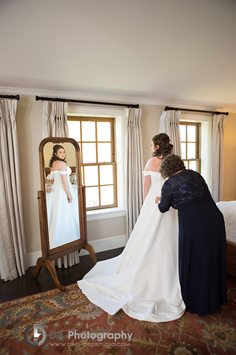 Wedding Dress at The Barracks Inn in Ancaster