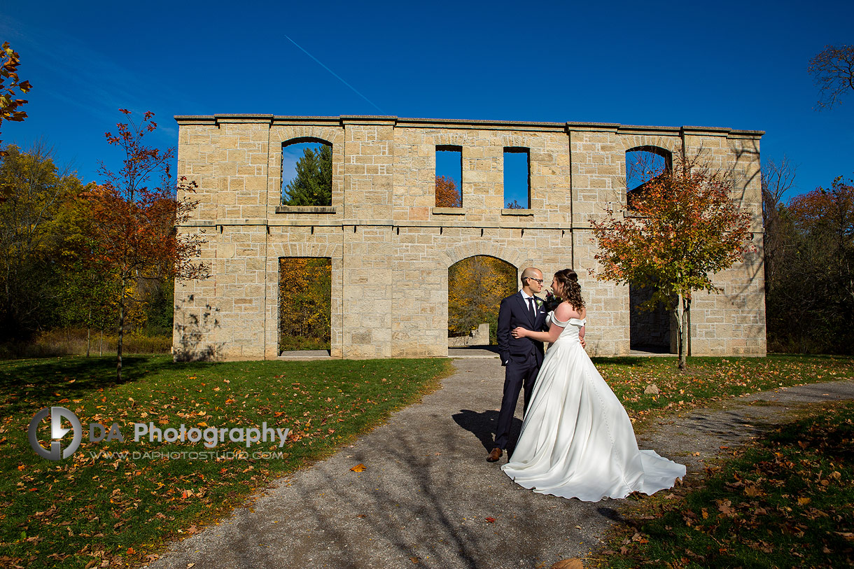 Bride and Groom at Hermitage Ruins