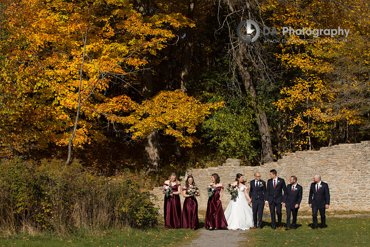 Bridal party at Hermitage Ruins