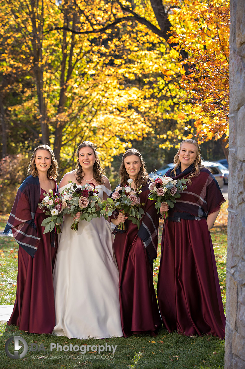 Bridesmaid Dresses at Hermitage Ruins in Acaster