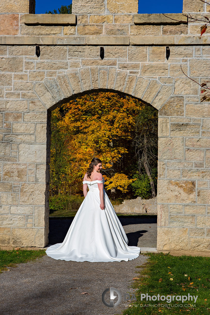 Wedding Dress at Hermitage Ruins