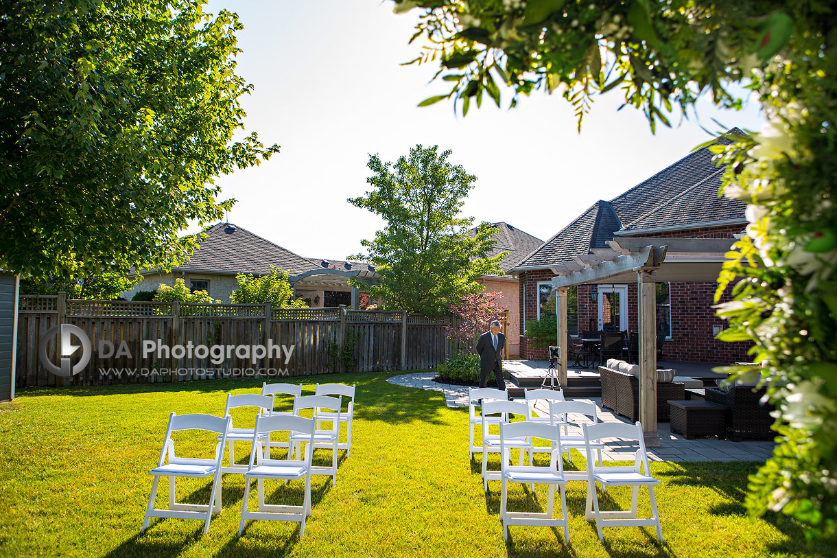 Outdoor wedding ceremony in Guelph