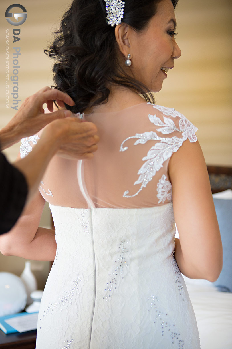 Bride at Elora Mill Wedding