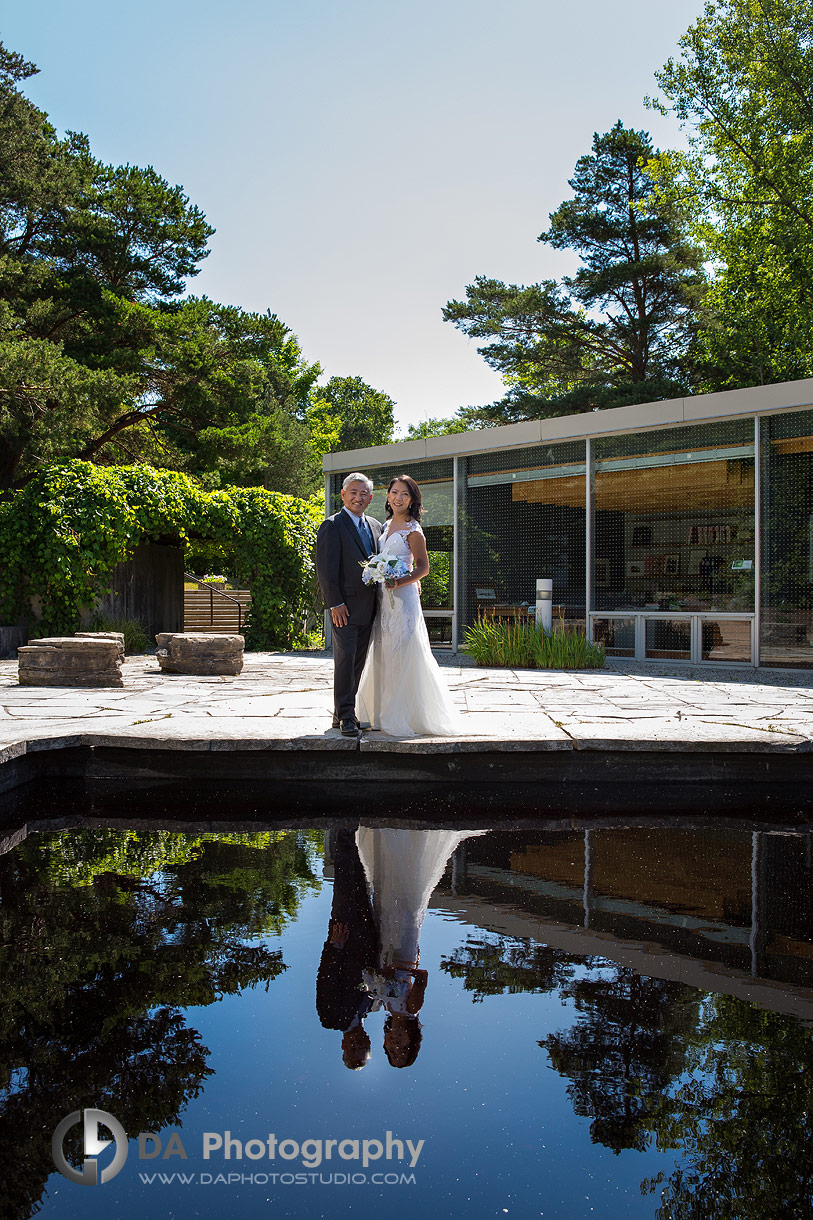 Wedding photo at Arboretum in Guelph