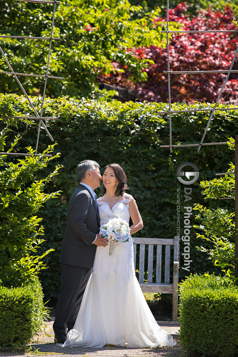 Bride and Groom at University of Guelph Arboretum