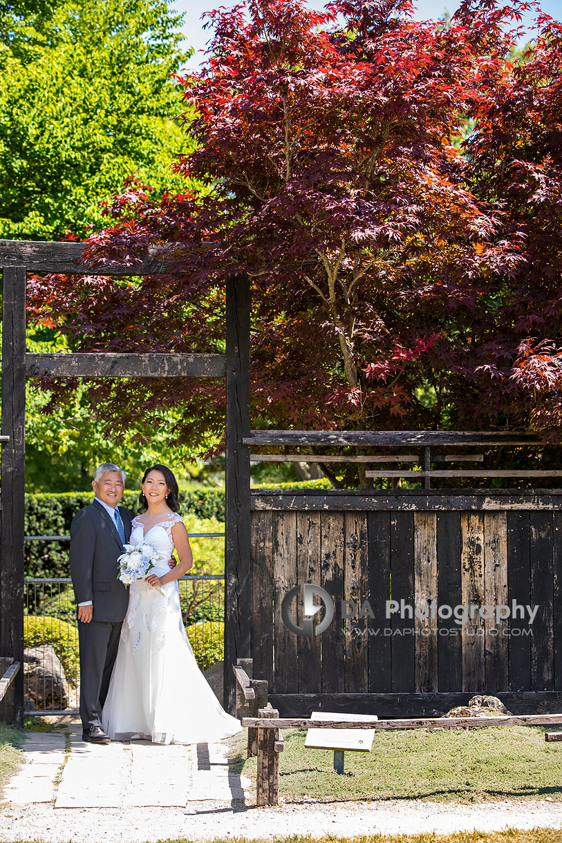 Wedding Photo at Japanese Garden in University of Guelph Arboretum