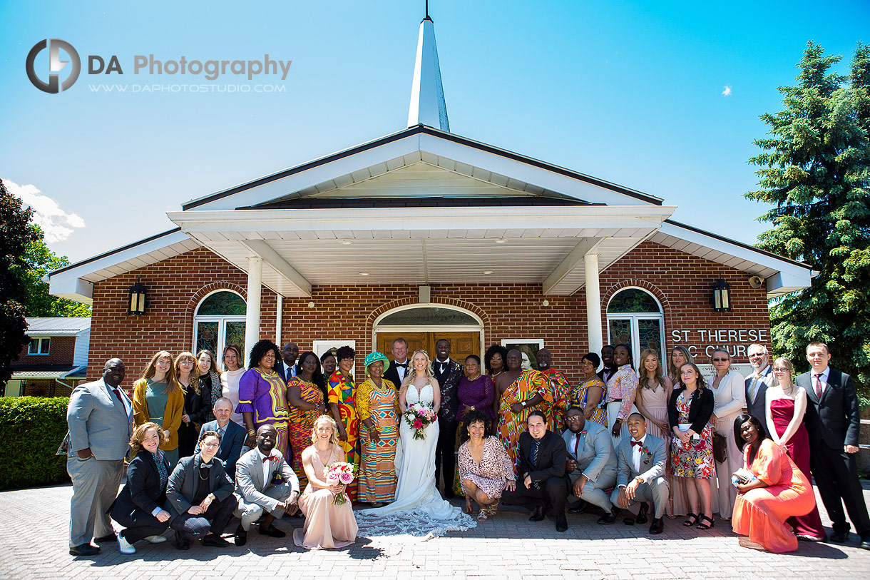St. Therese Catholic Parish in Courtice wedding group photo
