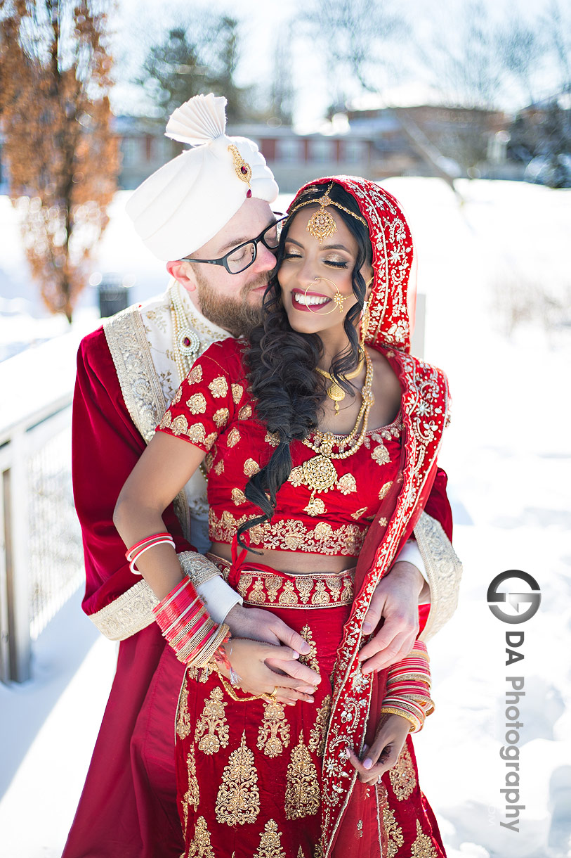 Oakbank Pond Park Winter wedding photo