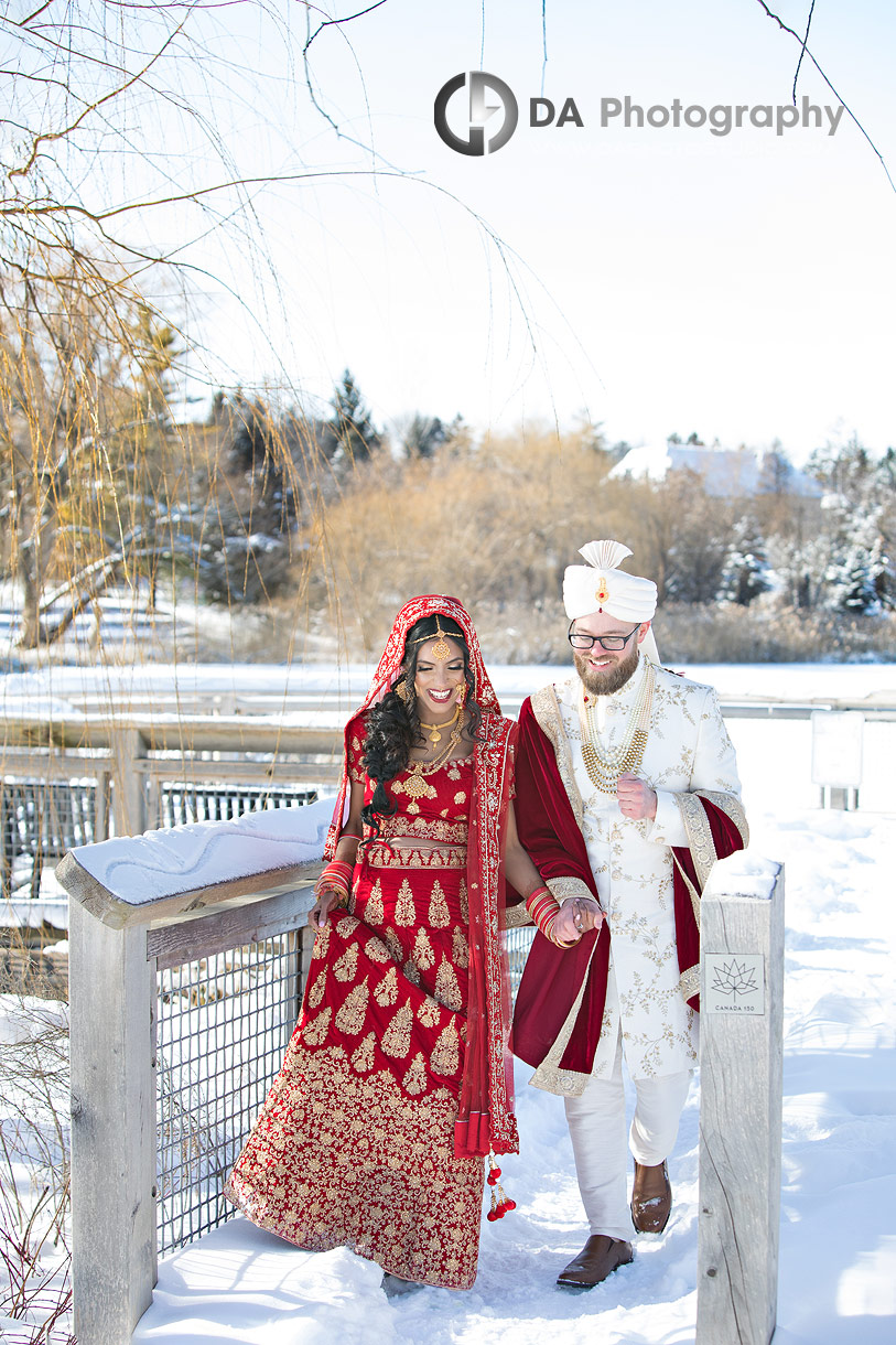 Oakbank Pond Park winter wedding photography