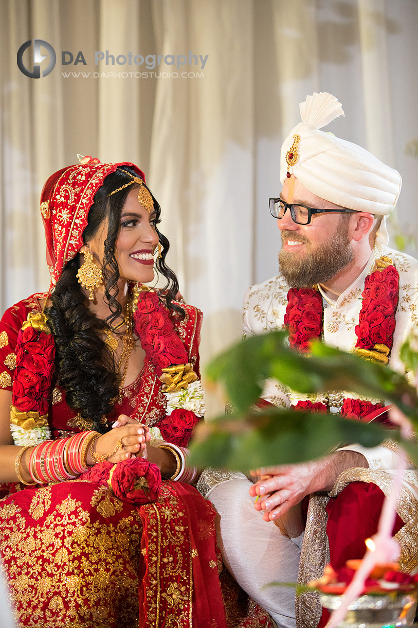 Bride and Groom at Hazelton Manor winter wedding