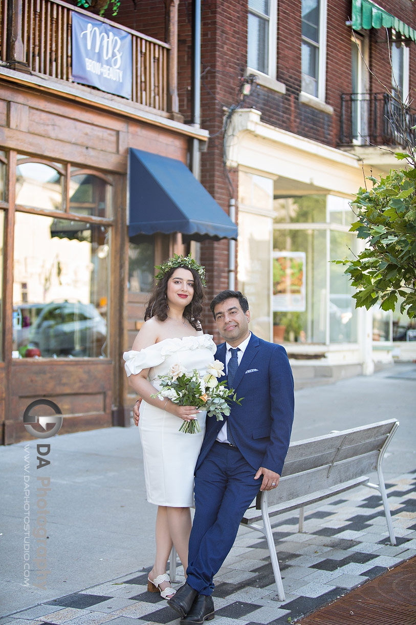 Bride and Groom at Downtown Guelph